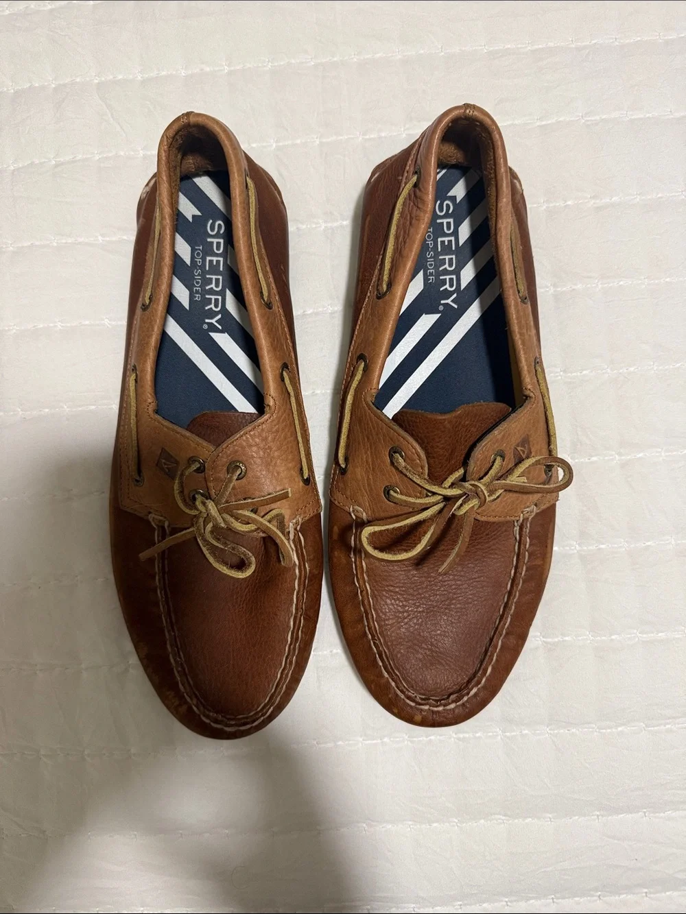 Sperry Brown Leather Moc-Toe 2-Eye Boat Shoes